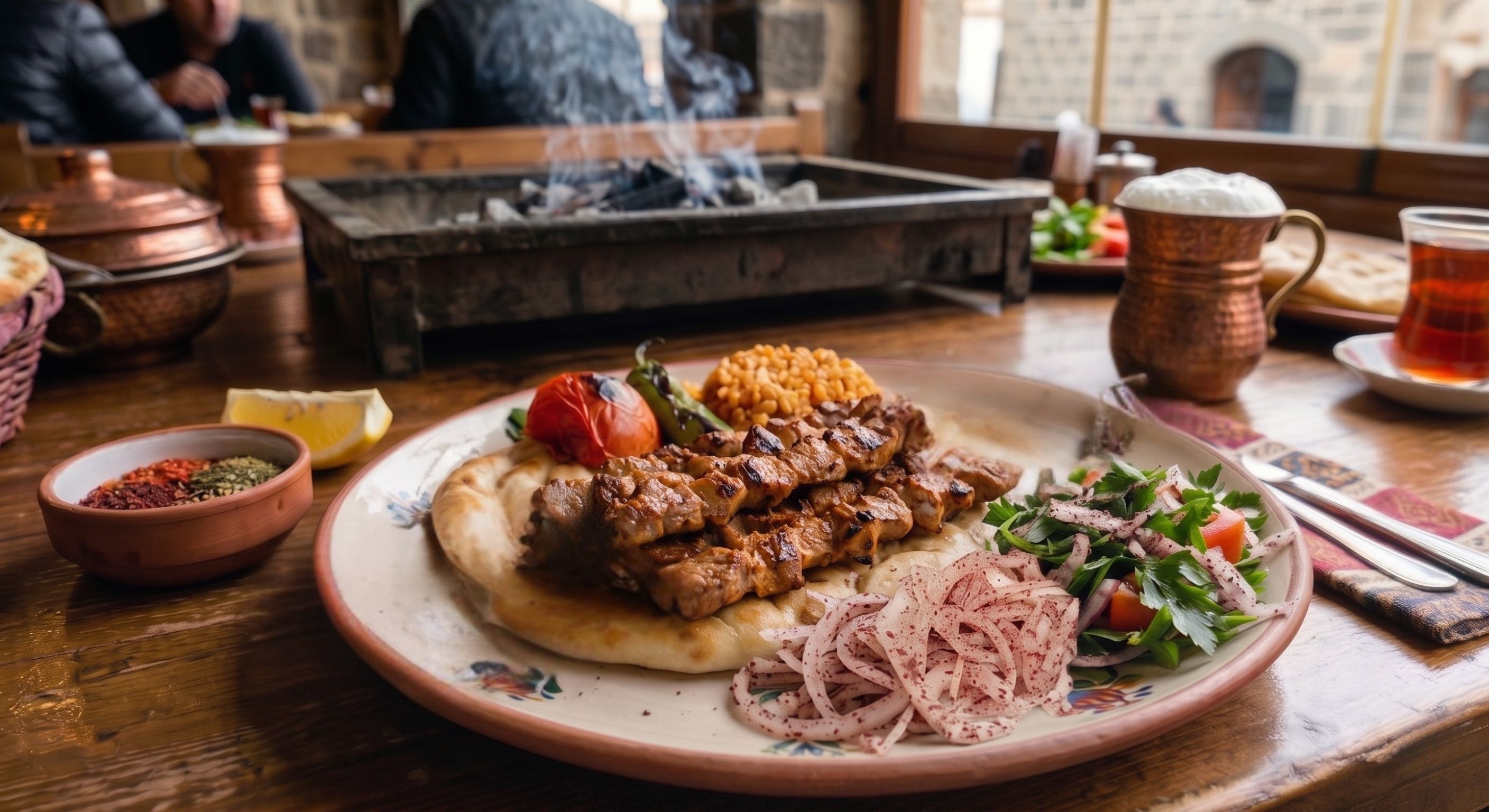 kuşbaşı kebap, et kebap, ızgara et, kömür ateşi, diyarbakır kebap, şiş kebap, dana et